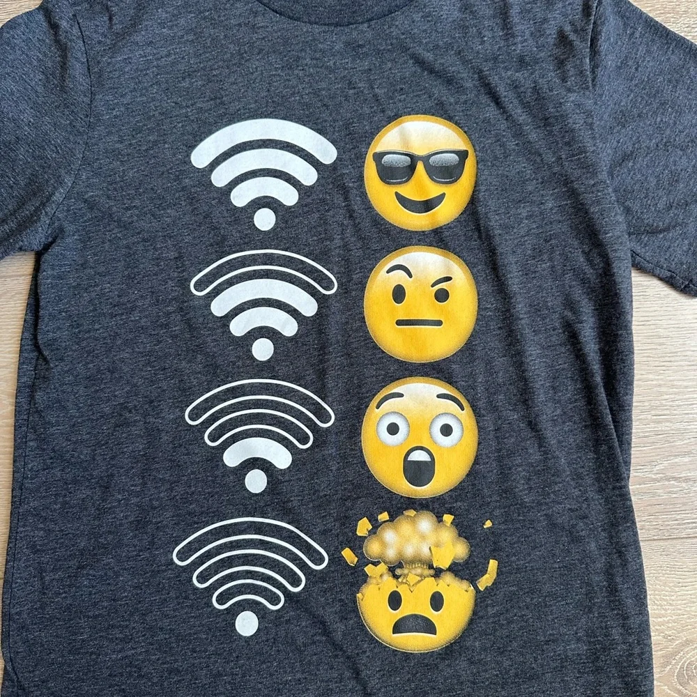 The Children's Place Black Emoji WiFi Graphic Tee